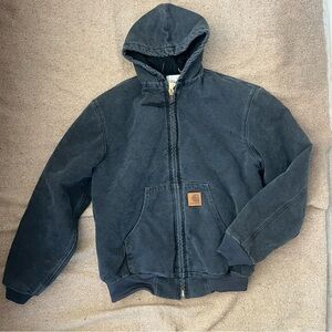 Vintage Carhartt Dark Blue Hooded Jacket